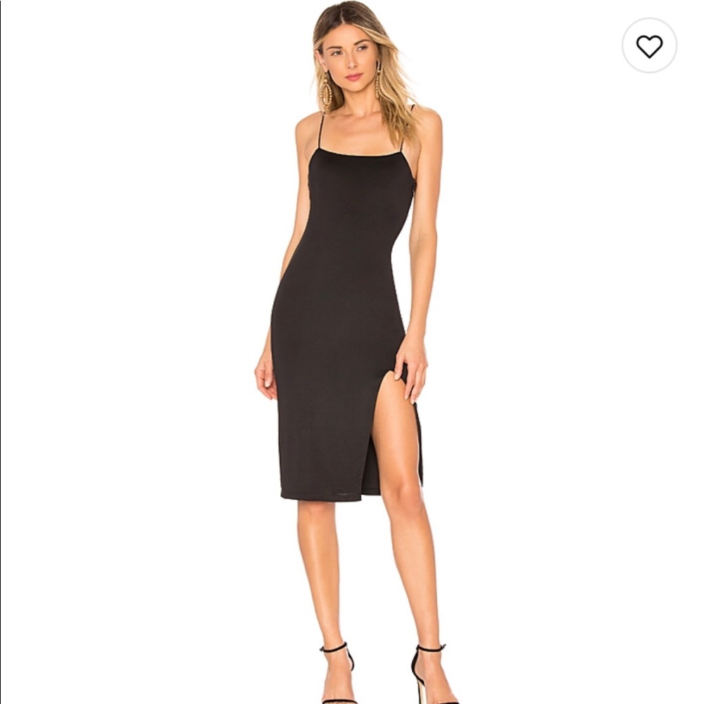 Black midi dress